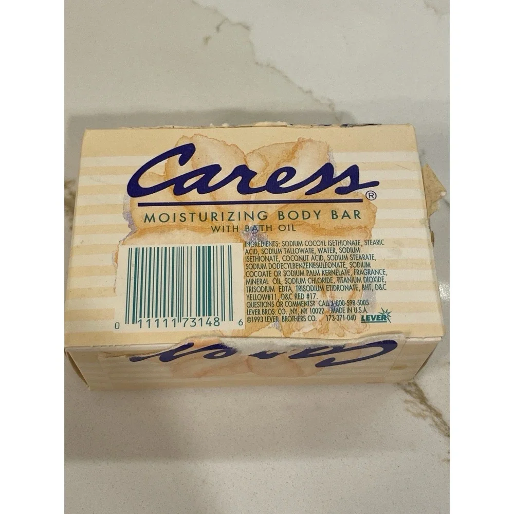 Vintage‎ Caress Original Peach Moisturizing Body Bar Soap Bath Oil 4.75 oz 1993